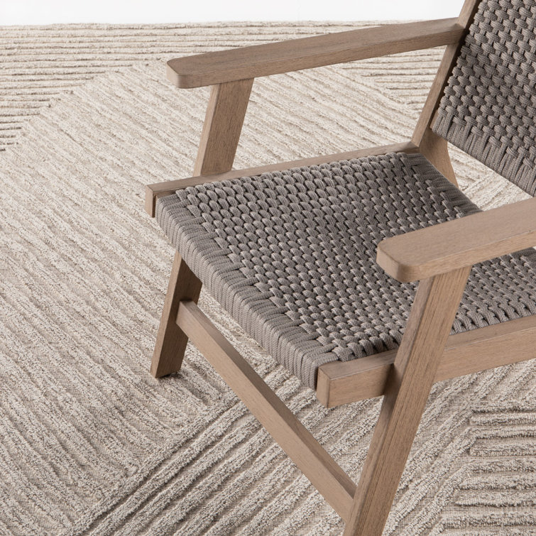Heathered Beige 9' x 12' Handmade Wool Area Rug