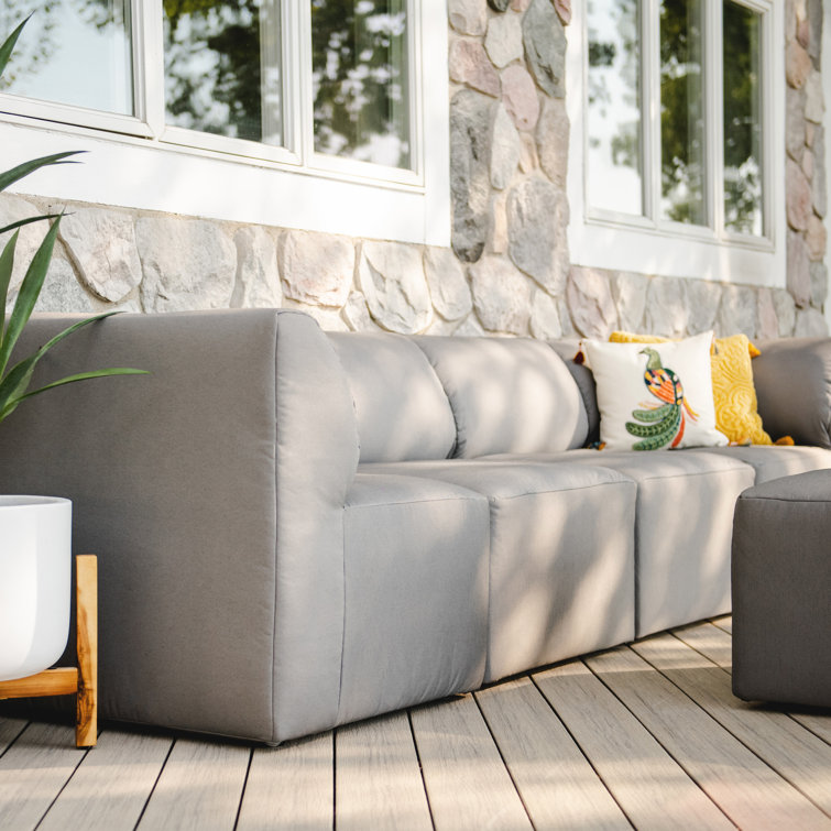 Granite 5-Piece Modular Outdoor Sectional with Ottoman