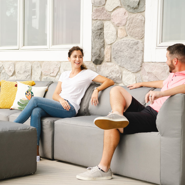 Granite 5-Piece Modular Outdoor Sectional with Ottoman