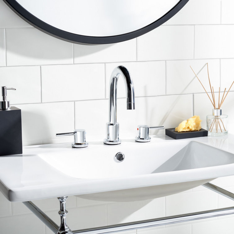 Chrome Dual Handle Widespread Bathroom Vessel Faucet