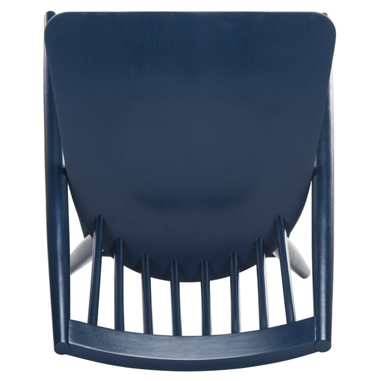 Navy Solid Wood Slat Back Side Chair Set