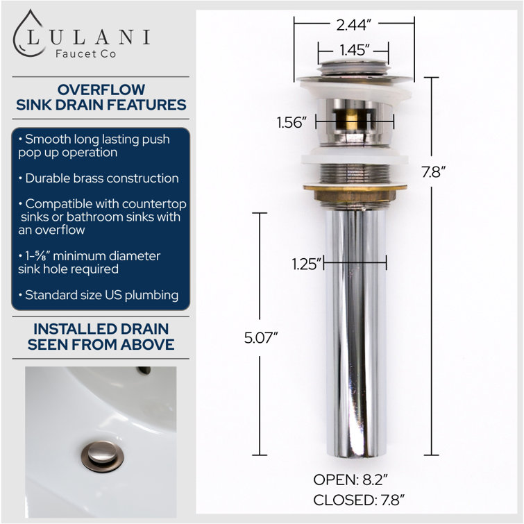 St. Lucia Brushed Nickel Single Hole Bathroom Faucet