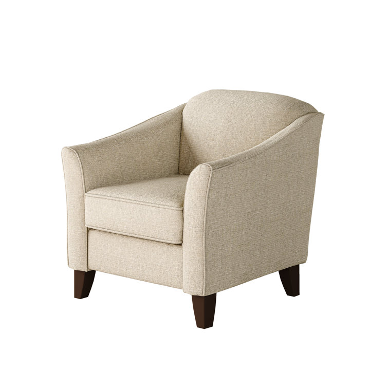 Sugarshack Oatmeal Upholstered Accent Chair with Manufactured Wood Frame