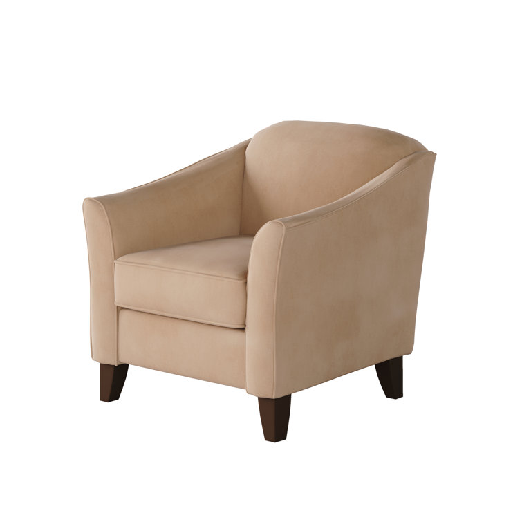 Bella Blush Velvet Accent Chair with Manufactured Wood Frame