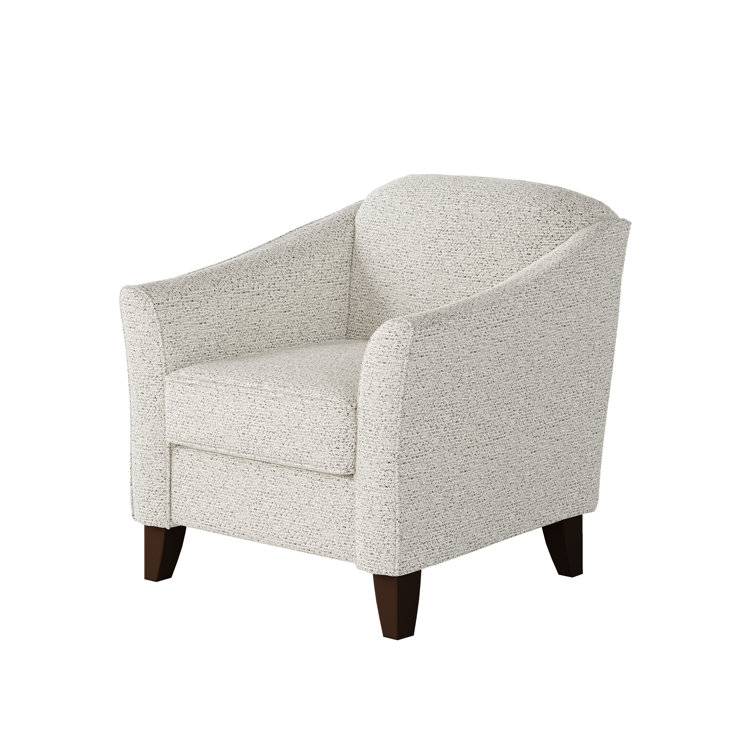 Aurora Off-White Upholstered Accent Chair with Manufactured Wood Frame