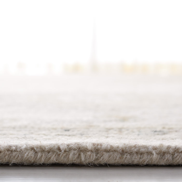 Percy Hand-Knotted Ivory & Beige Wool Runner Rug, 2'3" x 8'