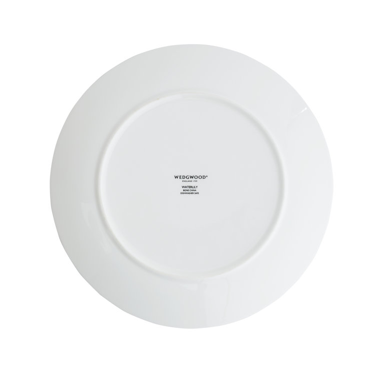 Gold-Banded Porcelain Coupe Plate for Desserts and Snacks