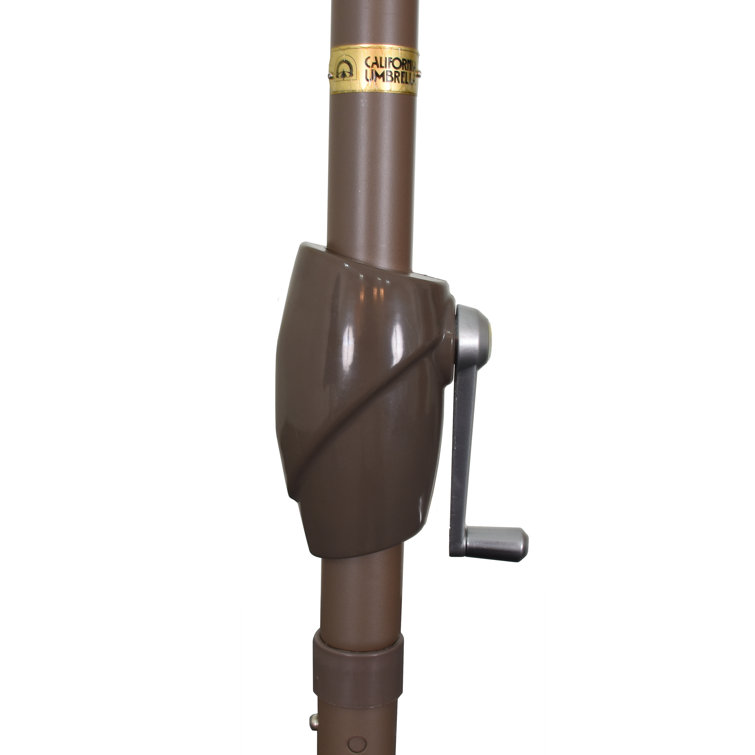 9' Black Olefin Octagonal Umbrella with Bronze Metal Pole