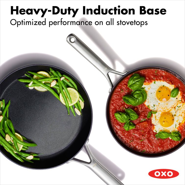 Black Aluminum Ceramic Non-Stick Frypan Set with Stainless Steel Handles