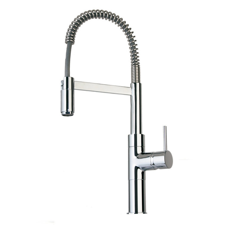 Elba Chrome Single Handle Pull-Down Kitchen Faucet