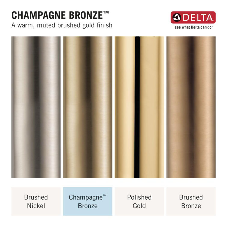 Delta Trinsic Modern Stainless Steel & Bronze Bathroom Faucet