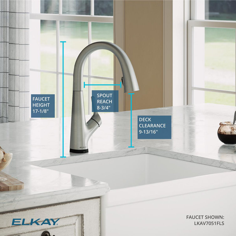 Lustrous Steel Single Handle Pull-Down Kitchen Faucet