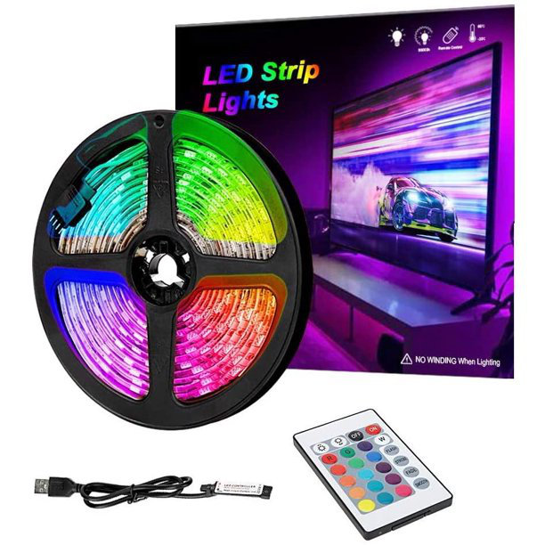 10ft Multi-Color LED Strip Lights with Remote