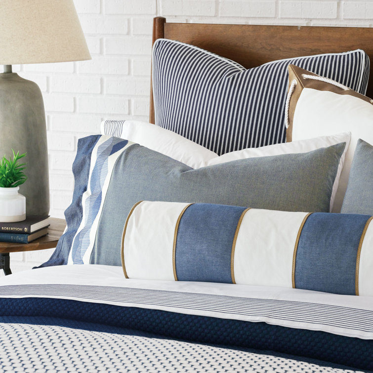 Halprin Super Queen Blue and White Cotton Duvet Cover Set