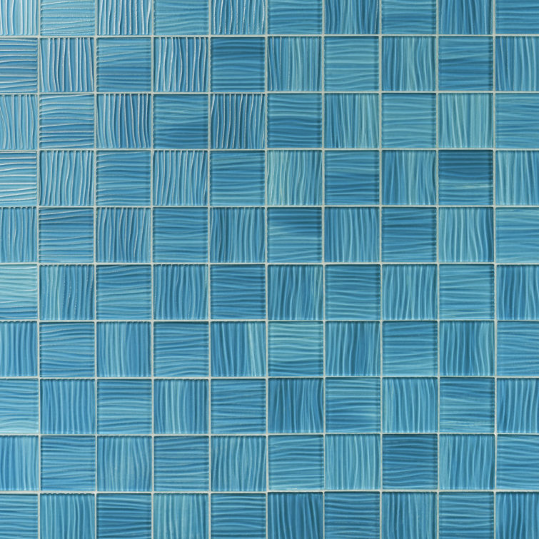 Mineralis Polished Blue Glass Mosaic Wall Tile