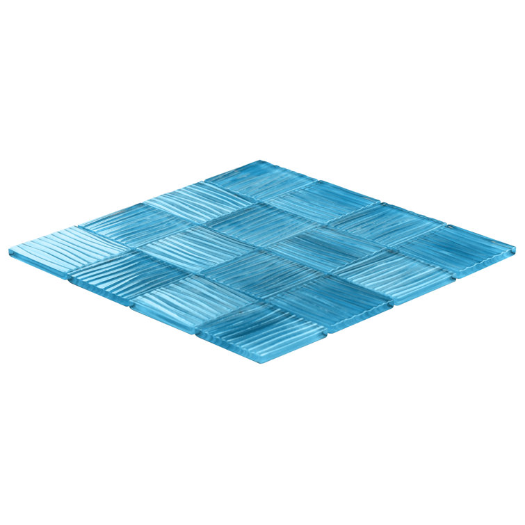 Mineralis Polished Blue Glass Mosaic Wall Tile