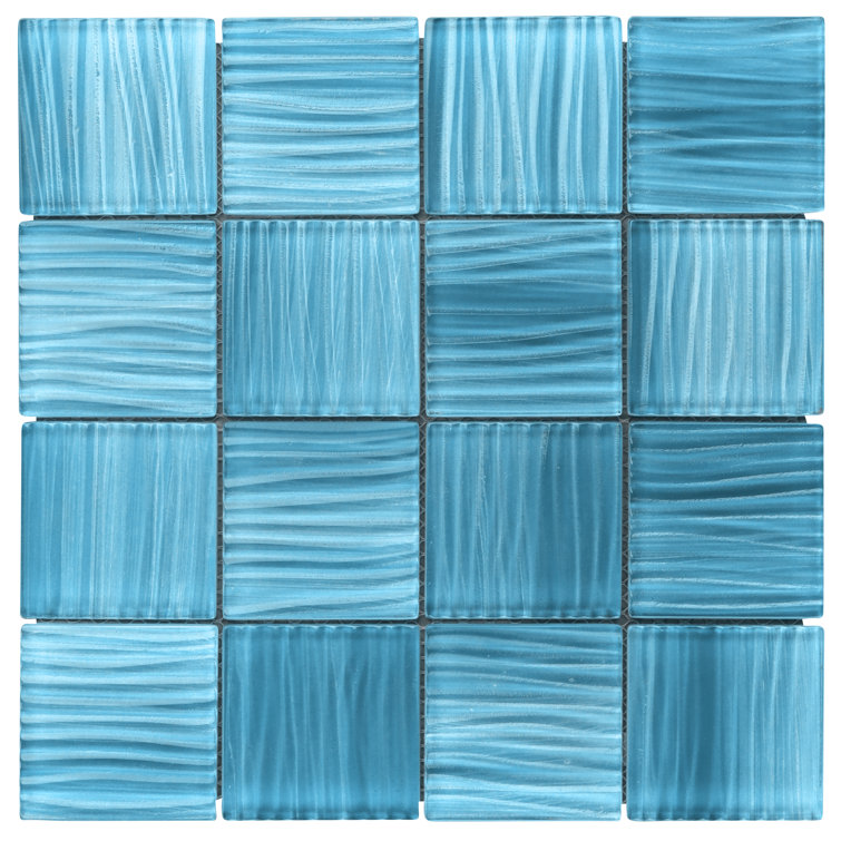 Mineralis Polished Blue Glass Mosaic Wall Tile