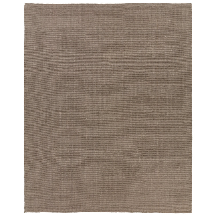 Taupe Handwoven Jute Rectangular Area Rug 8' x 10'
