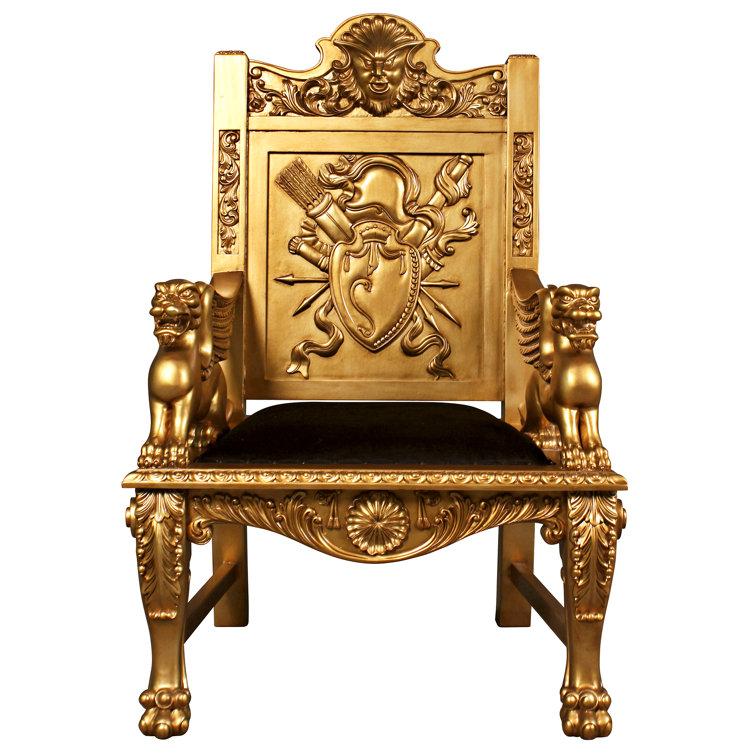 Ebony Velvet Alfred's Throne Handcrafted Armchair