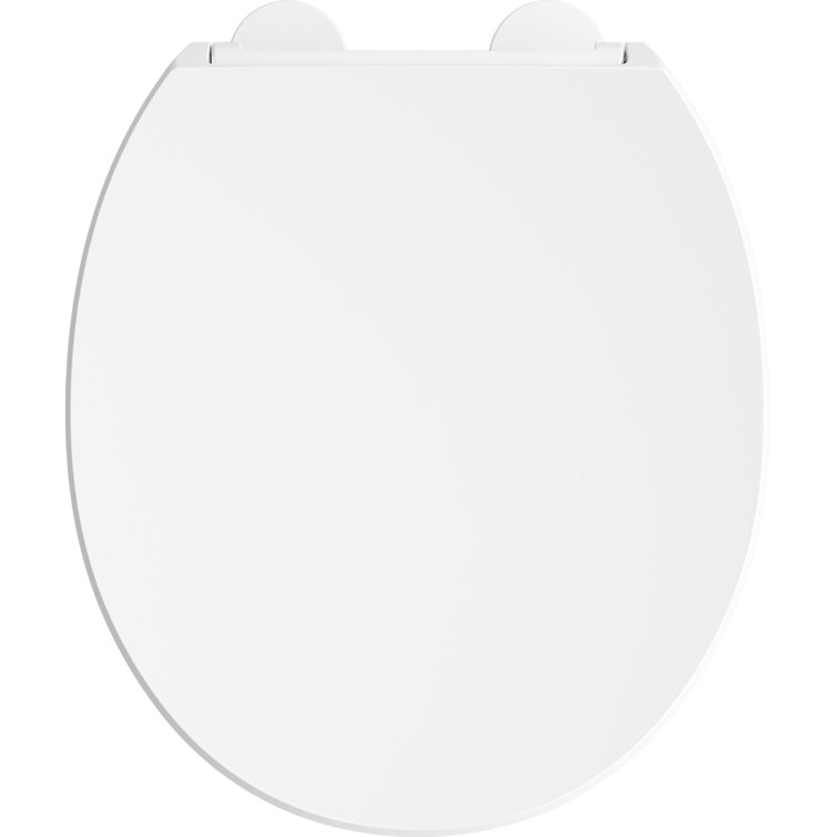 Hyten White Elevated Elongated Quiet-Close Toilet Seat