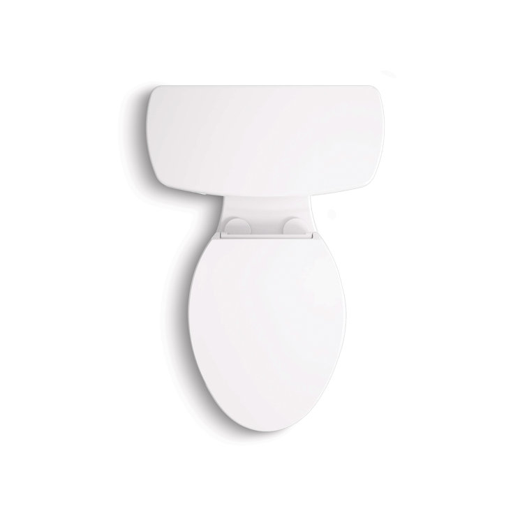 Hyten White Elevated Elongated Quiet-Close Toilet Seat