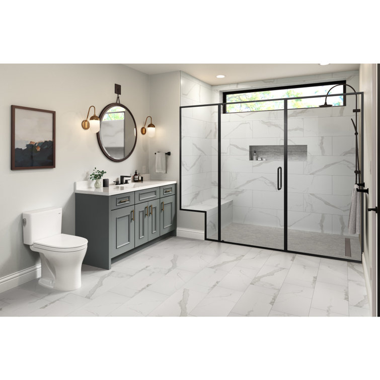Sculpture White Matte Porcelain Stone Look Tile 12" x 24"