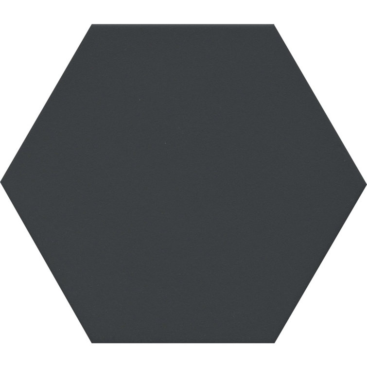 Heksa Black Matte Porcelain Hexagon Wall and Floor Tile