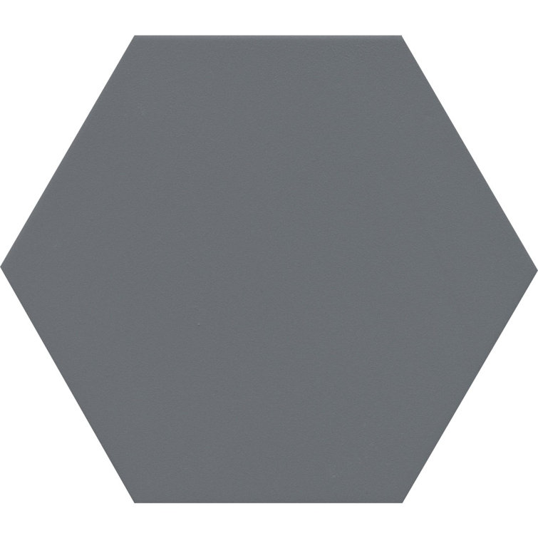 Gray Matte Hexagon Porcelain Wall and Floor Tile