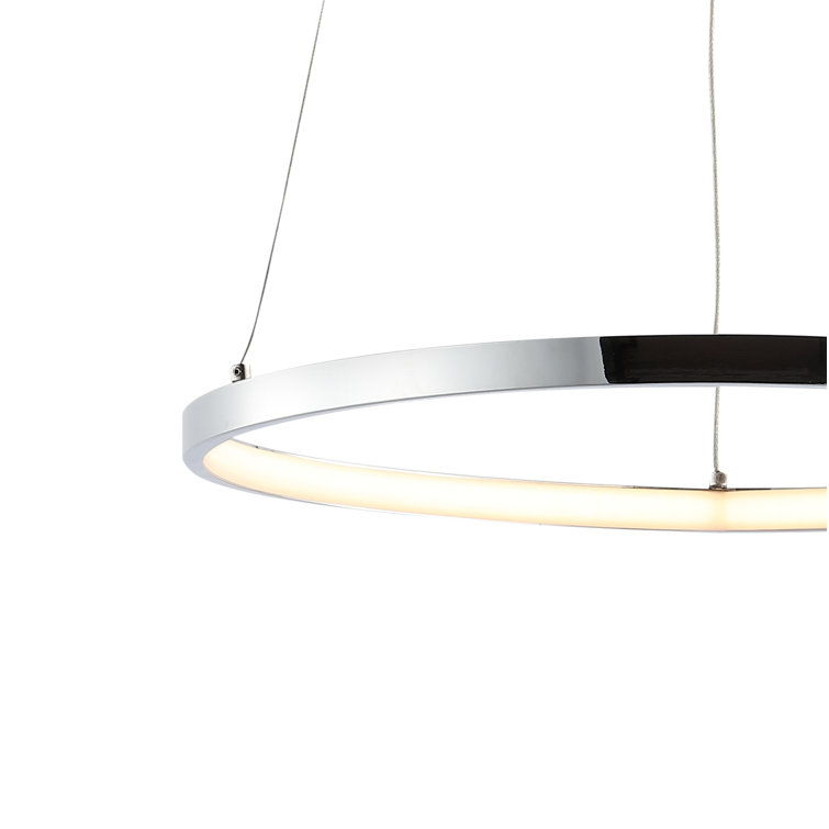 Circulo 34.88" Chrome LED Bohemian Pendant Light