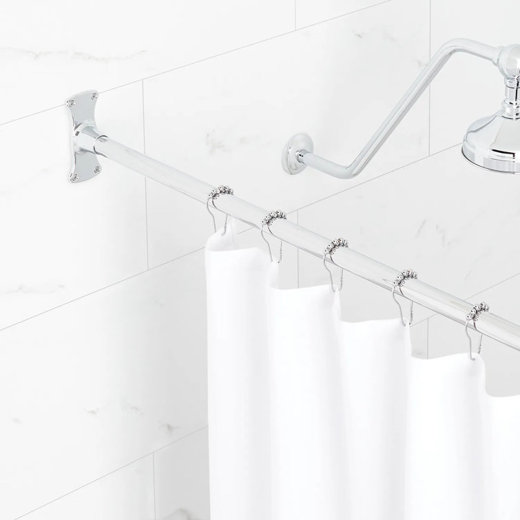 66" Brass Straight Shower Curtain Rod