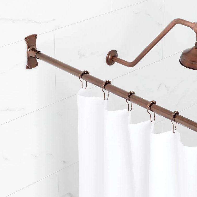 48" Brass Straight Shower Curtain Rod