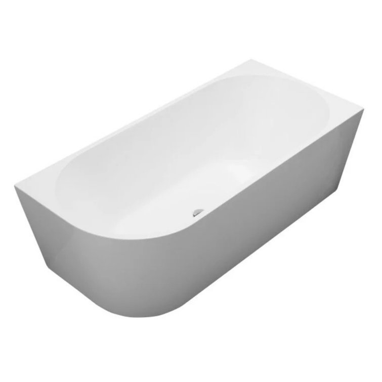 59'' White Acrylic Corner Soaking Bathtub