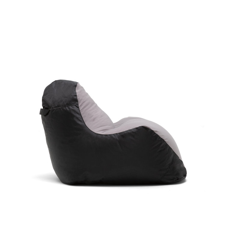 Gray and Black Spandex Gaming Bean Bag Chair