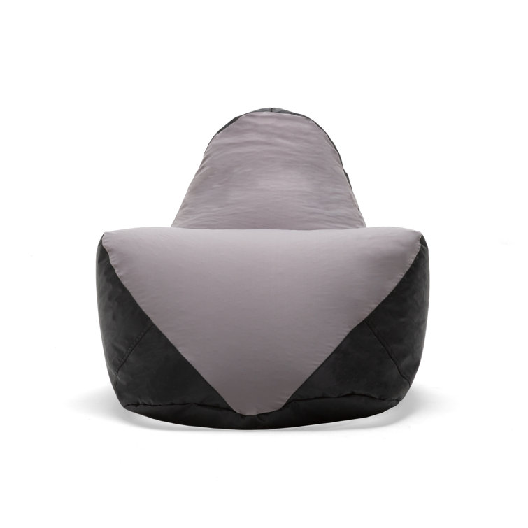 Gray and Black Spandex Gaming Bean Bag Chair