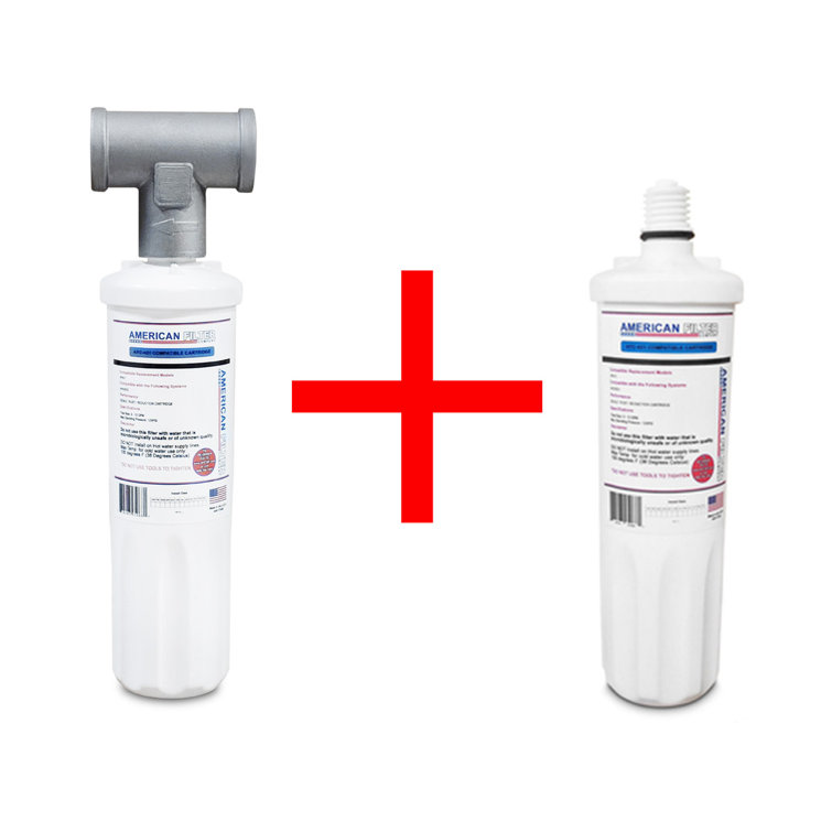 White Under Sink Replacement Water Filter Cartridge Set