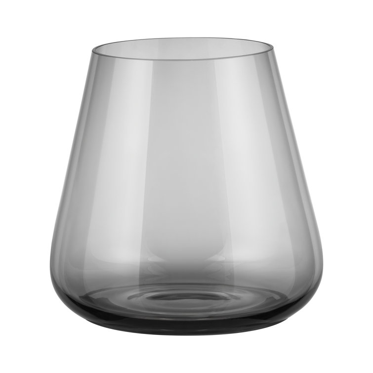 BELO Smoky Grey Hand-Blown Glass Tumblers Set of 4
