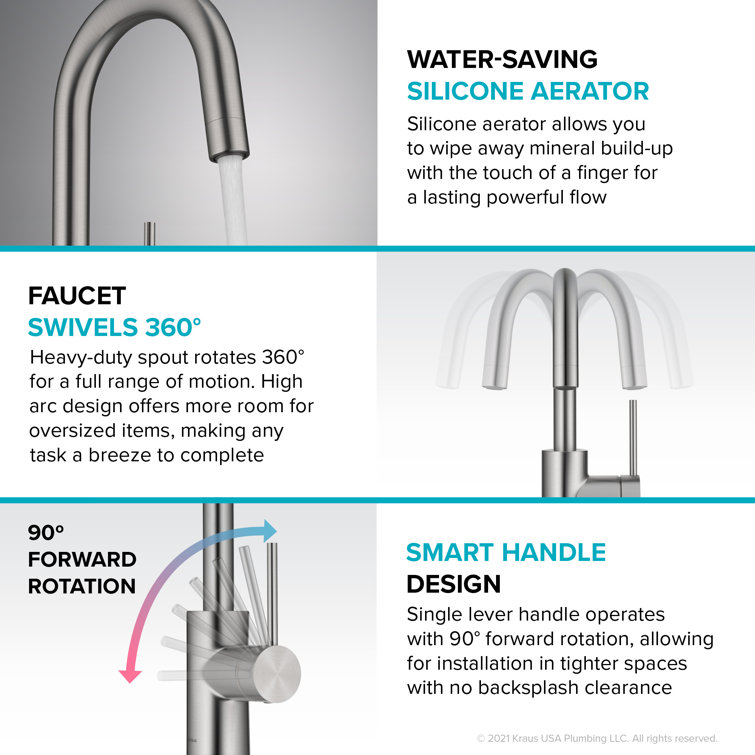 Chrome Single Handle Deck Mounted Bar Faucet