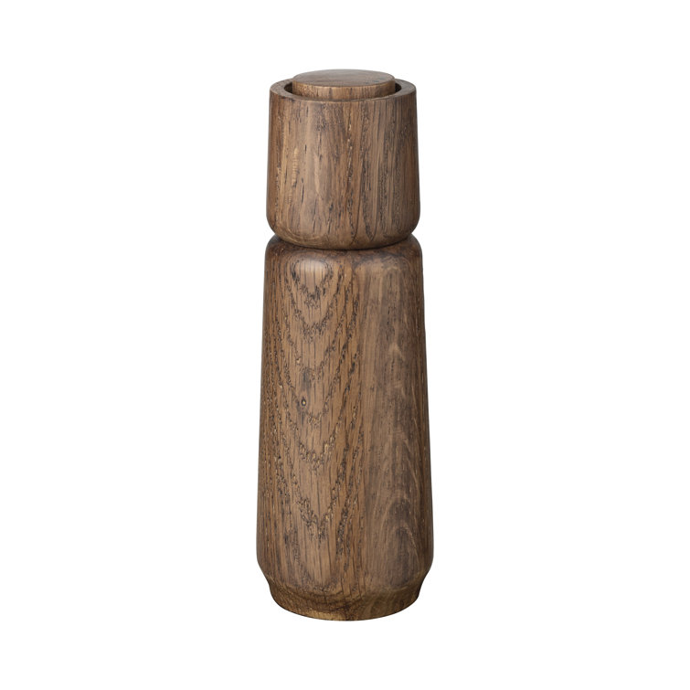 Dark Oak Ceramic Salt and Pepper Mill with Adjustable Grain Size