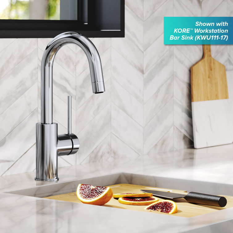 Chrome Single Handle Deck Mounted Bar Faucet