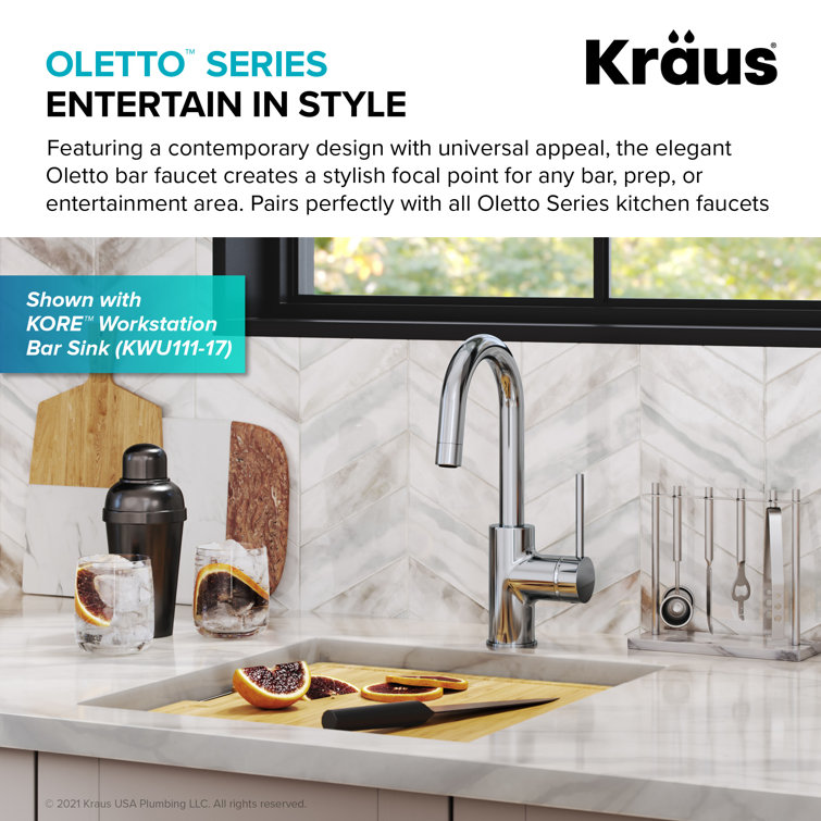 Chrome Single Handle Deck Mounted Bar Faucet