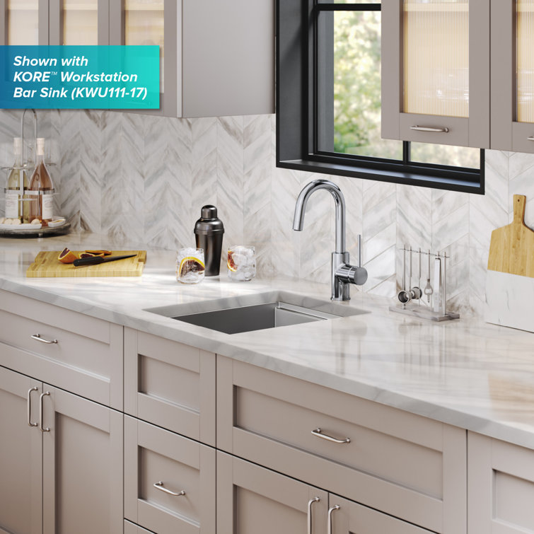 Chrome Single Handle Deck Mounted Bar Faucet