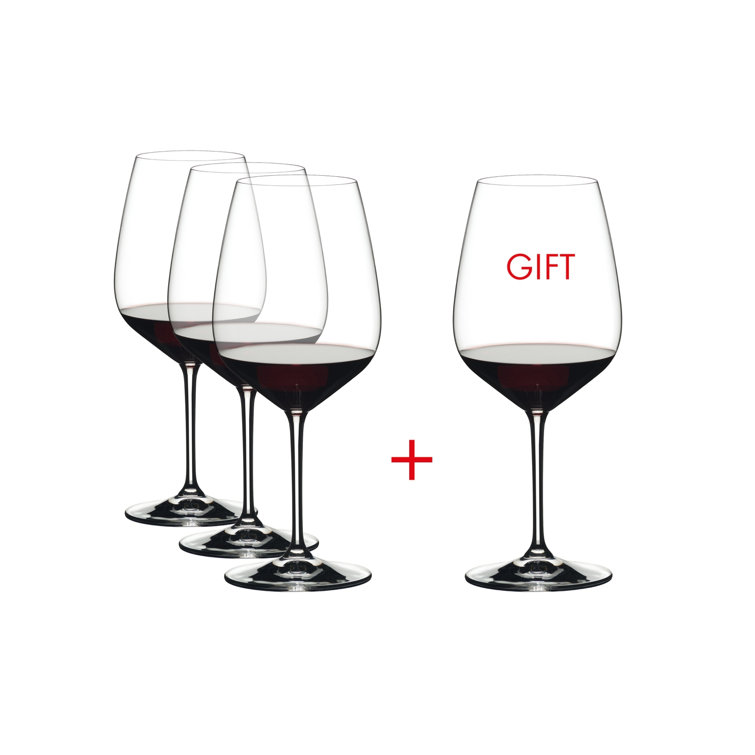 Riedel Extreme Clear Crystal Cabernet Wine Glasses, Set of 4