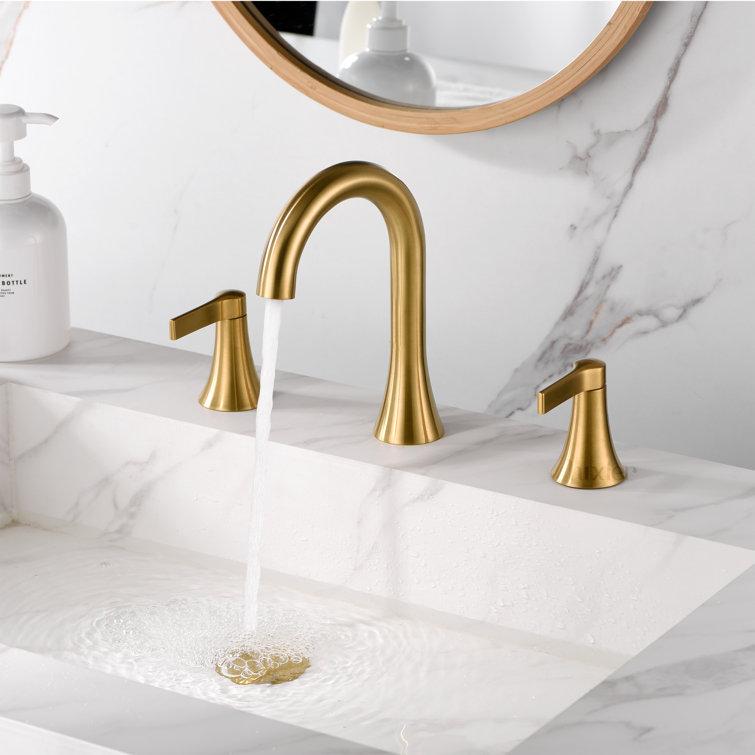 Elegant 8'' Bronze Double Handle Widespread Bathroom Faucet