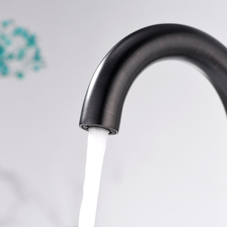 Oil Rubbed Bronze Widespread Bathroom Faucet with Drain Assembly