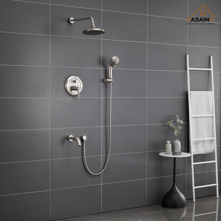 Brushed Nickel Multi-Head Wall Mounted Shower System