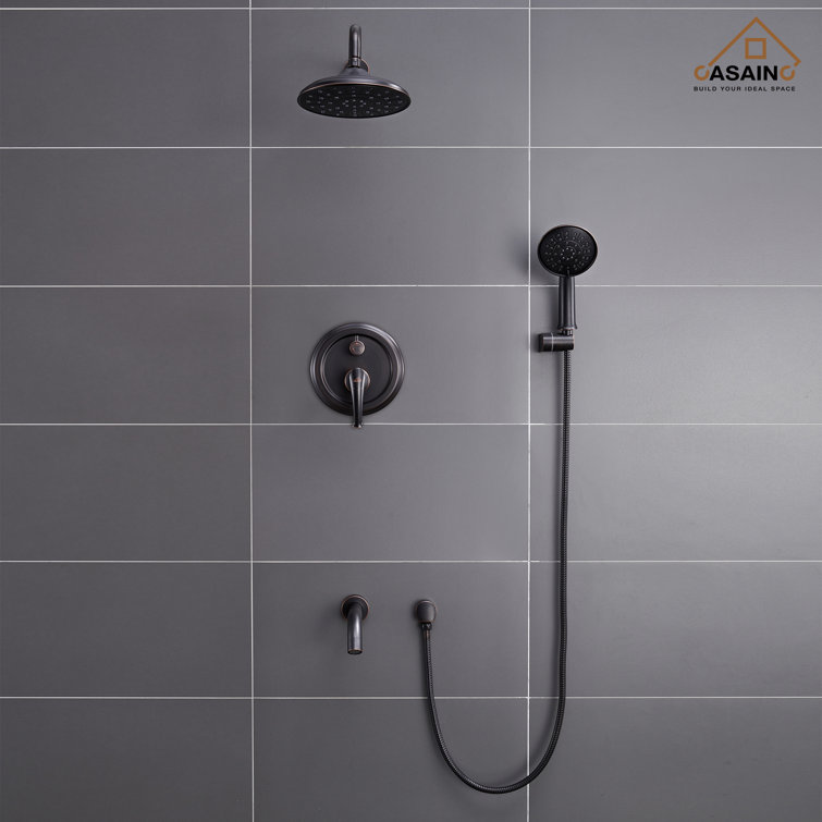 Oil Rubbed Bronze Multi-Head Wall Mounted Shower System