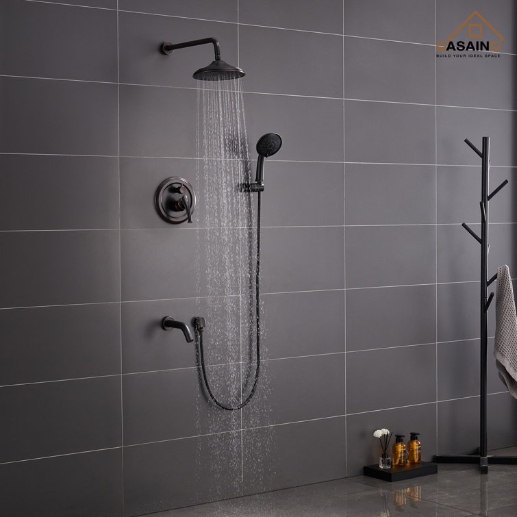 Oil Rubbed Bronze Multi-Head Wall Mounted Shower System