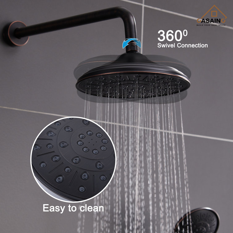 Oil Rubbed Bronze Multi-Head Wall Mounted Shower System