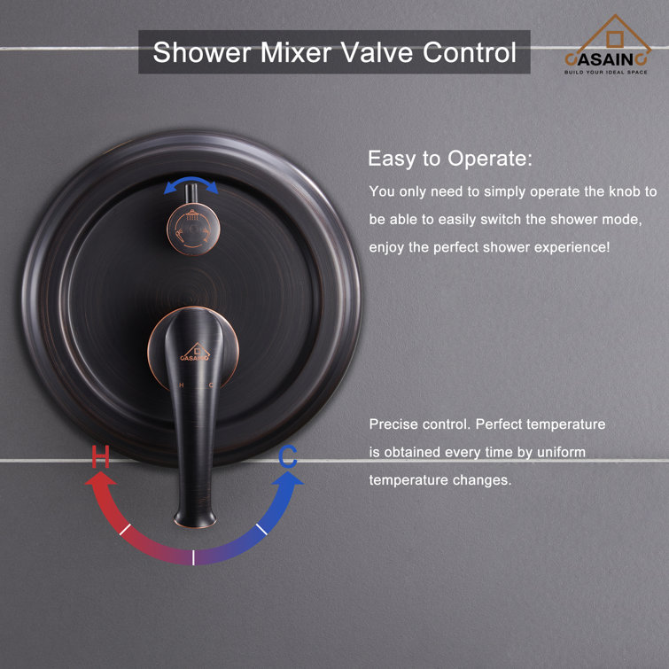 Oil Rubbed Bronze Multi-Head Wall Mounted Shower System