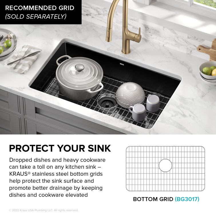 Glossy Black Porcelain Enameled Steel Undermount Kitchen Sink